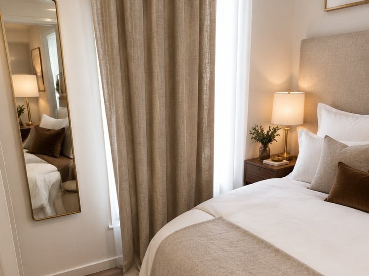 Rendu Label Maison Studio : chambre en ambiance contemporain chic