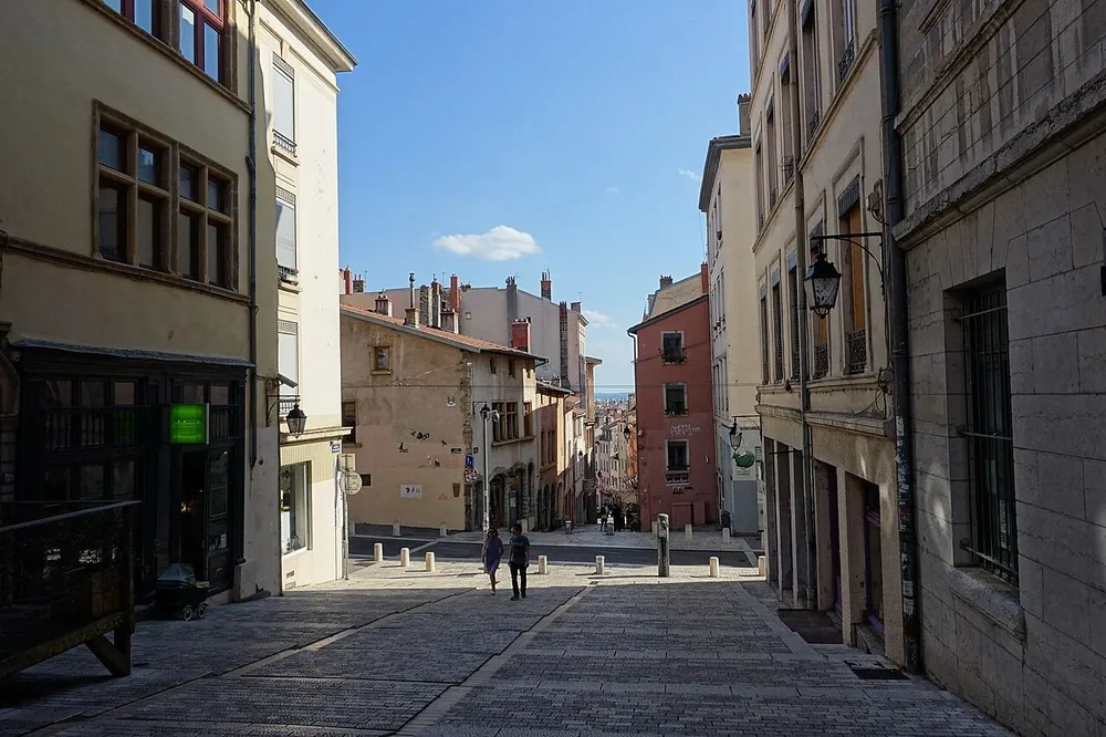 La montée de la Grande Côte, sur les pentes de la Croix-Rousse à Lyon